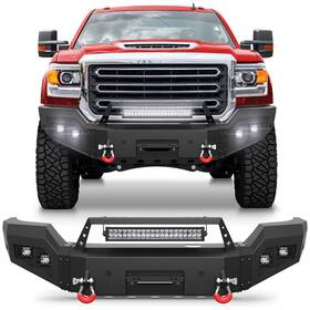 Bt-2022334-026 Longcarpart Front Or Rear Bumper With Winch And D-rings Fits 2015-19 Gmc Sierra 2500hd 3500hd