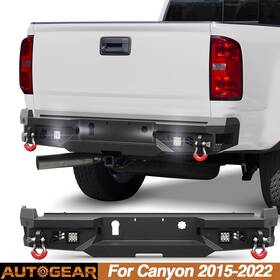 Bp-c1012 Longsun For 2015-2022 Gmc Canyon Steel Rear Bumper With Led Light And Sensor Holes D-rings