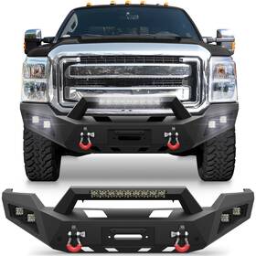 Bp-f1008-f1006 Longsun Front/rear Bumper With Winch Plate&d-ing For 2011-16 Ford F250/f350/f450 Super Duty