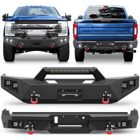 Bp-f1016-f1017-ul Longsun Front Or Rear Bumper With Led Lights For 2017-2022 Ford F250 /f350 /f450 Super Duty