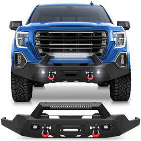 Bp-g1001-002 Longsun Front /rear Step Bumper For 2019-2022 Gmc Sierra 1500 With Winch Plate And Lights