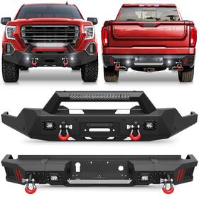 Bp-g1001-2022346-hk Longsun Front Or Rear Bumper With Winch Plate &sensor Holes Fit 2019-2022 Gmc Sierra 1500