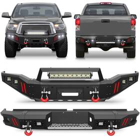 Bt-2022034-ls Longsun New Front /rear Bumper With Winch Plate &led Lights For 2007-2013 Toyota Tundra Sr5