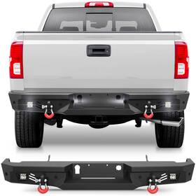 Bp-c1006 Lsmmotor Rear Bumper With Led Lights And D-rings For 14-2018 Chevy Silverado/gmc Sierra 1500