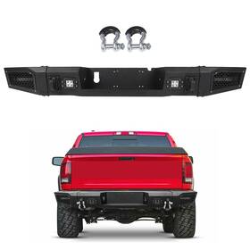 12771661 Luxfineparts Rear Bumper Guard Assembly With Led D-rings For 2010-2018 Dodge Ram 2500 3500