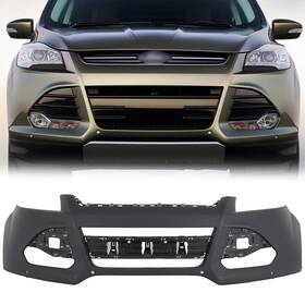 12802306 Luxfineparts New Primed Front Upper Bumper Cover With Fog Lamp Holes For 2013-2016 Ford Escape