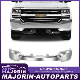 Gm1002860 Majorin-autoparts 84029799 16 17 18 19 Chrome For 2016-2019 Silverado 1500 Front Bumper Face Bar