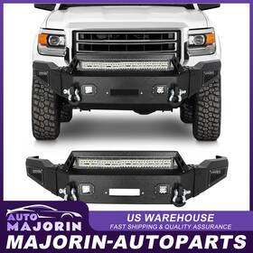 Ma127239j01 Majorin-autoparts Steel For 2014-2015 Gmc Sierra 1500 With Light Bar D-ring Complete Front Bumper
