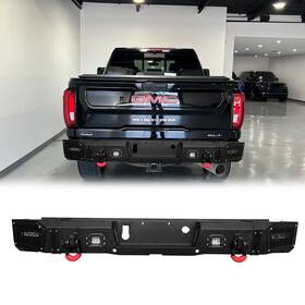 Gmc25-hg02 Marsitter 763492271005 Mst For 2020-2023 Gmc Sierra 2500/3500 Used Rear Bumper With Led Lights&d-rings
