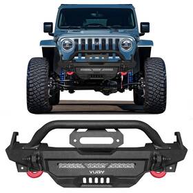 Kl-qg06-w Marsitter Mst Front Bumper For 2007-2025 Jeep Wrangler Jk Jl And Gladiator Jt With Led Lights