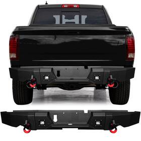 Ram-f01-r01 Marsitter Ty-dj03 New Front/rear Bumper With Winch Plate&led Lights Fits 2013-2018 Dodge Ram 1500