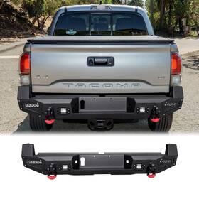 Ta-hg02-y Marsitter For 2016-2023 Toyota Tacoma Steel Rear Bumper With Winch Plate&led Light
