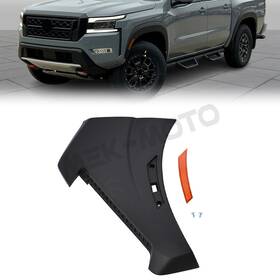 Kcptgc804 Mek-motoo Front Bumper Extension Left Side With Marker Light Fits Nissan Frontier 22-24