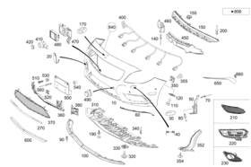 176-885-23-00 Mercedes-benz Genuine Trim Bumper