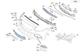 205-885-12-74 Mercedes-benz Genuine Trim Molding