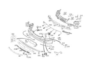 209-885-09-21-64 Mercedes-benz Genuine Trim Bar