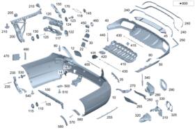 213-880-72-03 Mercedes-benz Genuine Basic Carrier Bumper