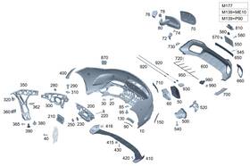 232-880-01-03-64 Mercedes-benz Genuine Bumper Lateral Support