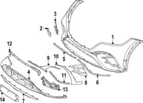 Mercedes-benz 294-885-64-01 Genuine Mercedes-benz Bumper Trim