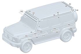 465-690-29-00 Mercedes-benz Genuine Trim Molding