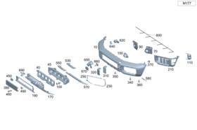 465-885-64-01 Mercedes-benz Genuine Cover Bumper Area