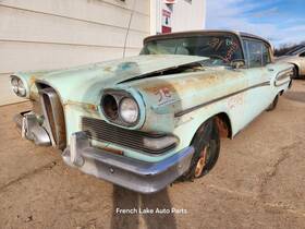 190.fd3r58 Mercury Rear Bumper With Guards Small Dent Fits 1958 Edsel Citation 1291053