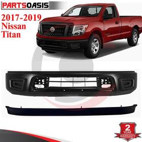 17148723 Mib-outlet Front Bumper Primed Steel And Valance Textured Kit For 2017-2019 Nissan Titan