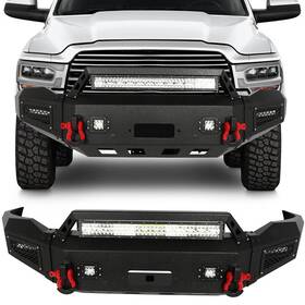 11272765 Michelleautoitem For 2019-2022 Dodge Ram 2500/3500 Steel Complete Front Bumper With Light Bar D-ring