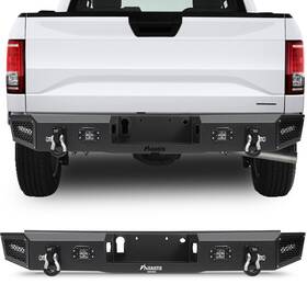 11281681 Michelleautoitem Steel Rear Bumper For 2015-2017 Ford F-150 With Led Lights And Winch Plate
