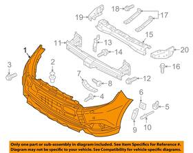 62022w730p Mitsubishi Oem 16-20 Outlander Bumper Components-bumper Cover