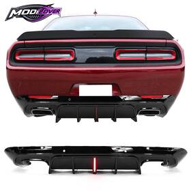 Cb-a012828 Modilover001 Fits 2015-2023 Challenger Ikon V5 Gloss Black Rear Diffuser Lip With Led Light