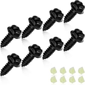 Moly Magnolia 728070895998 Universal License Plate Screws For Fastening 1/4 In X 3/4 Black