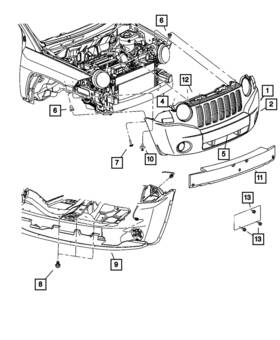 1cd92tzzaa Mopar Genuine Fascia Front Trim Plate