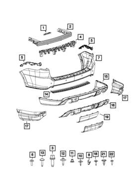 55079113ae Mopar Genuine Rear Bumper - Bracket