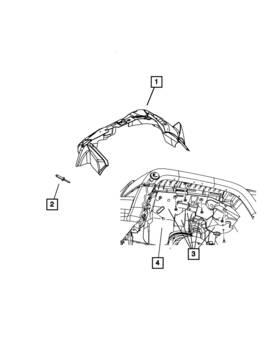 55157117ai Mopar Genuine Splash Shield Left