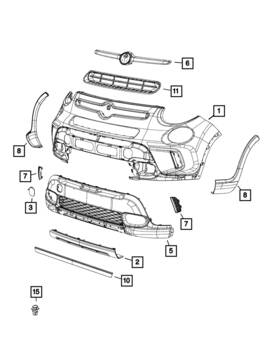 5ng20sz0aa Mopar Genuine Fascia - Applique