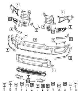 5sx96rxfac Mopar Genuine Front Bumper