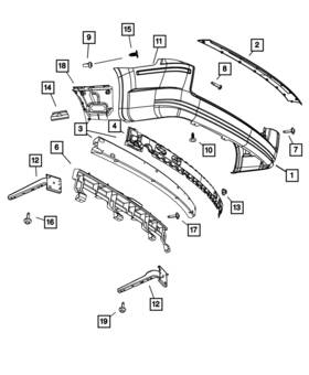 68041478ad Mopar Genuine Rear Fascia