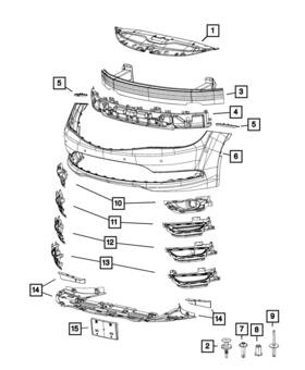68096057ad Mopar Genuine Front Bumper Reinforcement