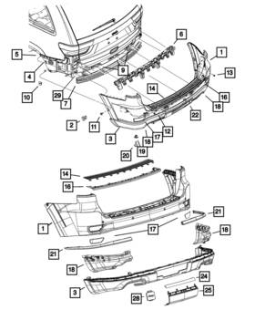 68143463ab Mopar Genuine Fascia Applique Left
