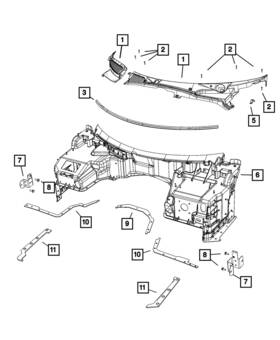 68147024ad Mopar Genuine Foam Seal Right