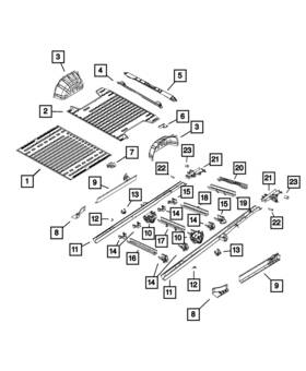 68172255aa Mopar Genuine Rear Rail Left