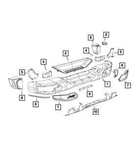 68195817ab Mopar Genuine Rear Bumper Bracket