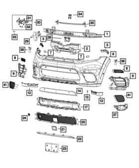 68214329aa Mopar Genuine Fascia Support Bracket Left