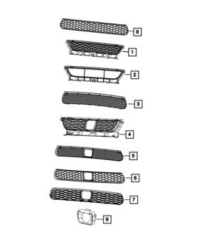 68214869ab Mopar Genuine Lower Grille