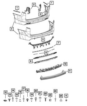 68229239ad Mopar Genuine Bumper Bracket Left