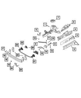 68256116ac Mopar Genuine Front Energy Absorber Left