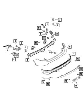 68285366aa Mopar Genuine Fascia Support Bracket Left