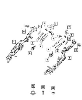 68323898aa Mopar Genuine Bumper To Frame Rail Bracket Right