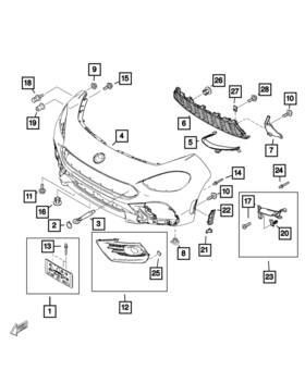 68338514aa Mopar Genuine Fascia Applique Left